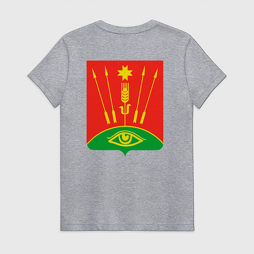 Женская футболка Глазовский район / Меланж – фото 2