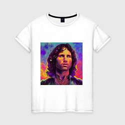 Женская футболка Jim Morrison Strange colors Art