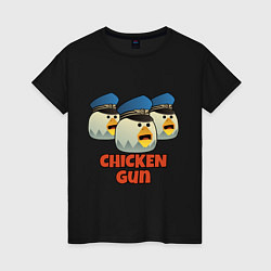Женская футболка Chicken Gun команда синие