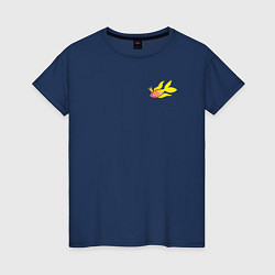 Футболка хлопковая женская Золотая рыбка с короной, цвет: тёмно-синий
