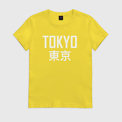 Футболка хлопковая женская Japan - Tokyo, цвет: желтый