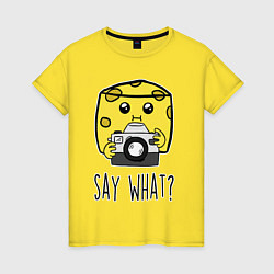 Женская футболка Cheese photographer