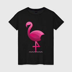 Женская футболка Фламинго минималистичный