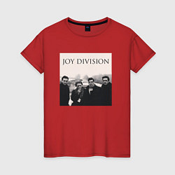 Футболка хлопковая женская Тру фанат Joy Division, цвет: красный