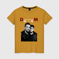 Футболка хлопковая женская Depeche Mode 2023 Memento Mori - Dave & Martin 09, цвет: горчичный