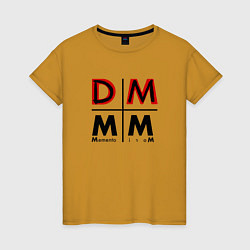 Футболка хлопковая женская Depeche Mode - Memento Mori Logo DM, цвет: горчичный
