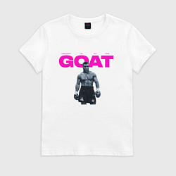 Футболка хлопковая женская Майк Тайсон - Величайший всех времен, цвет: белый