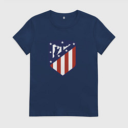 Футболка хлопковая женская Atletico Madrid FC, цвет: тёмно-синий