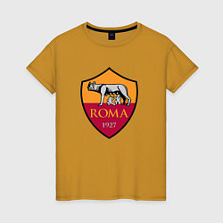 Футболка хлопковая женская Roma sport fc, цвет: горчичный