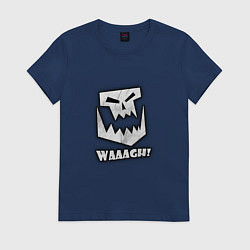 Футболка хлопковая женская Waaagh, цвет: тёмно-синий