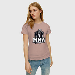 Футболка хлопковая женская Турнир MMA, цвет: пыльно-розовый — фото 2