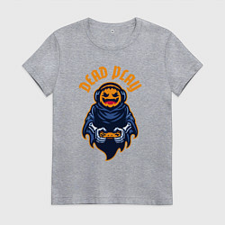 Футболка хлопковая женская Dead play, цвет: меланж