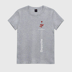 Футболка хлопковая женская Depeche Mode - Violator роза, цвет: меланж