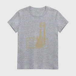 Футболка хлопковая женская Rock life, цвет: меланж