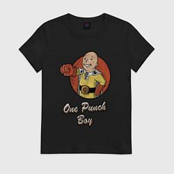 Футболка хлопковая женская Vault punch boy, цвет: черный