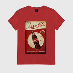 Футболка хлопковая женская Nuka cola price, цвет: красный