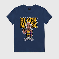 Футболка хлопковая женская Kobe black mamba, цвет: тёмно-синий