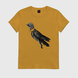 Футболка хлопковая женская Bounce, цвет: горчичный