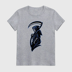 Футболка хлопковая женская Grim reaper, цвет: меланж