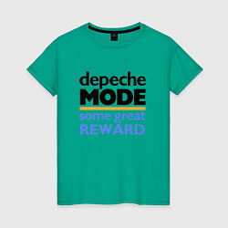 Футболка хлопковая женская Depeche Mode - Some Great Reward, цвет: зеленый