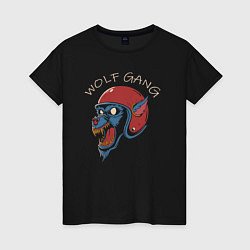 Футболка хлопковая женская Wolf gang, цвет: черный