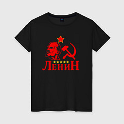 Футболка хлопковая женская Red Lenin, цвет: черный