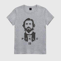 Футболка хлопковая женская Андреа Пирло, цвет: меланж