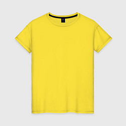 Футболка хлопковая женская Gta 6 лого на спине, цвет: желтый