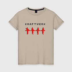 Футболка хлопковая женская Kraftwerk - three d, цвет: миндальный