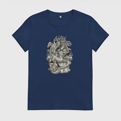 Футболка хлопковая женская William Fox in the crown, цвет: тёмно-синий