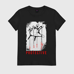 Футболка хлопковая женская Protective, цвет: черный