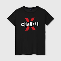 Футболка хлопковая женская Channel X из GTA V, цвет: черный