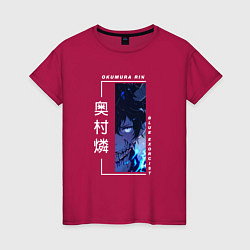 Футболка хлопковая женская Blue Exorcist - Okumura Rin, цвет: маджента