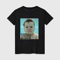 Футболка хлопковая женская Nirvana x Hasbik, цвет: черный