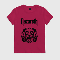 Футболка хлопковая женская Nazareth - rock panda, цвет: маджента