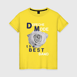 Футболка хлопковая женская Depeche Mode - best of videos, цвет: желтый