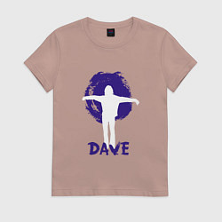 Футболка хлопковая женская Dave Gahan - Devotional, цвет: пыльно-розовый