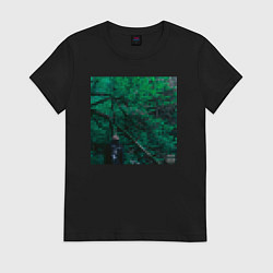 Футболка хлопковая женская Phosphor, цвет: черный