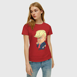 Футболка хлопковая женская Мистер Трамп, цвет: красный — фото 2