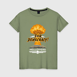 Женская футболка Helldivers: For Democracy