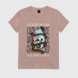 Футболка хлопковая женская Создание собственного, цвет: пыльно-розовый