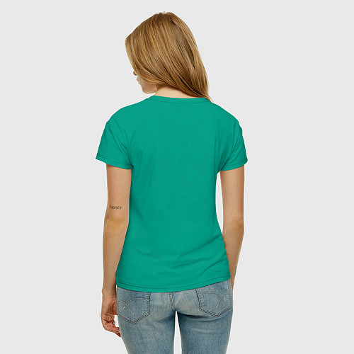 Женская футболка Пират за компьютером / Зеленый – фото 4