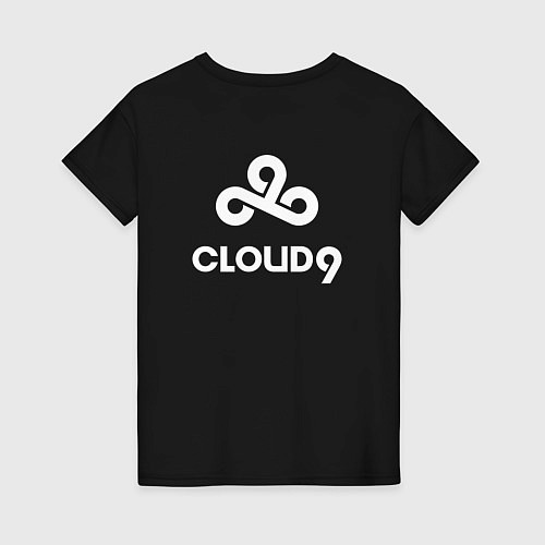 Женская футболка Cloud9 - white logo / Черный – фото 2