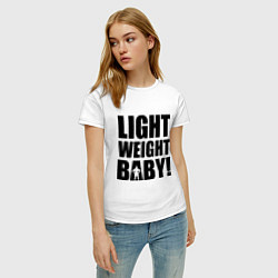 Футболка хлопковая женская Light weight baby, цвет: белый — фото 2