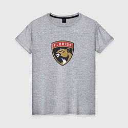 Футболка хлопковая женская Florida Panthers NHL, цвет: меланж