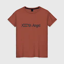 Футболка хлопковая женская XIIIth angel, цвет: кирпичный