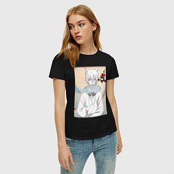 Футболка хлопковая женская Очень приятно Бог Томоэ, цвет: черный — фото 2