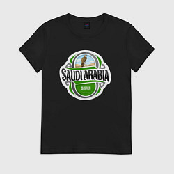 Футболка хлопковая женская Saudi Arabia, цвет: черный