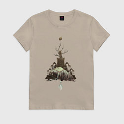 Футболка хлопковая женская Bloodborne - Викарий Амелия, цвет: миндальный