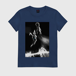 Футболка хлопковая женская Моя геройская академия Всемогущий, цвет: тёмно-синий